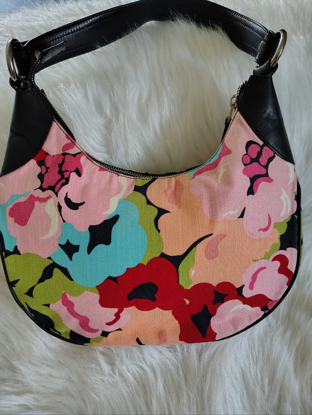 Vtg. Talbots Floral Shoulder Hobo Bag